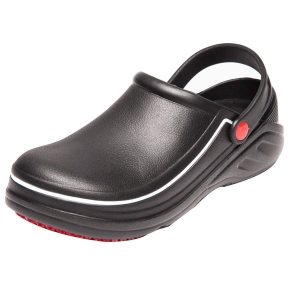 Votuda Oil Water Resistant Chef Shoes Non-Slip Safety Working Nursing Shoes for Men Womens(5 Men/6 Women/9.06″,36 Black