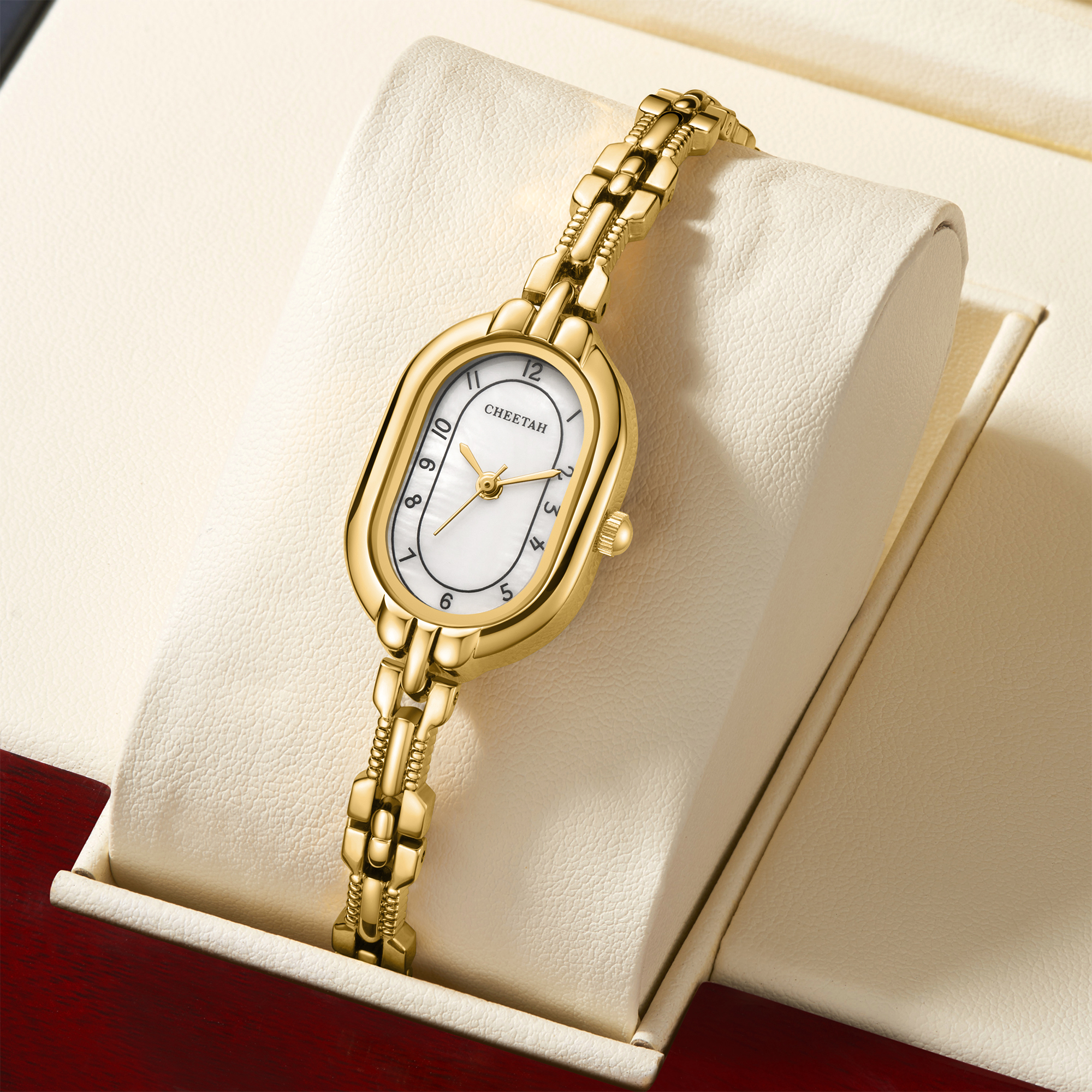 CHEETAH Women's Bangle Watch Small Vintage Bracelet, Easy Read Numeral Dial Waterproof
