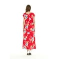 thumbnail image 2 of Women's Hawaiian Luau Cap Sleeve Maxi Simple Dress in Hibiscus, 2 of 5