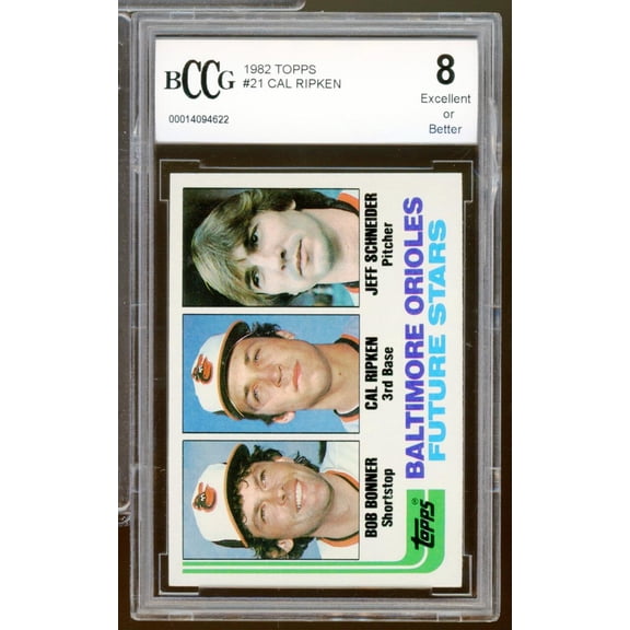 1982 Topps #21 Cal Ripken Rookie Card BGS BCCG 8 Excellent