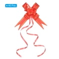 thumbnail image 3 of Unique Bargains Nœuds à Tirer 2,8 Pouces pour Emballage Cadeau, Ruban Fil Doré Style Rouge, Lot de 40, 3 of 6