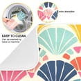 thumbnail image 2 of Geometric Colorful Shell Pattern Dish Drying Mat Absorption Pad Kitchen Drainer for Counter Dinning Table 16" x 18", 2 of 8