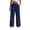Navy, variant on Ixbnca Womens Sweat Pants Comfortable Pleated Drawstring Sports Pants with Pockets Loose Elastic Waist Workout Pants