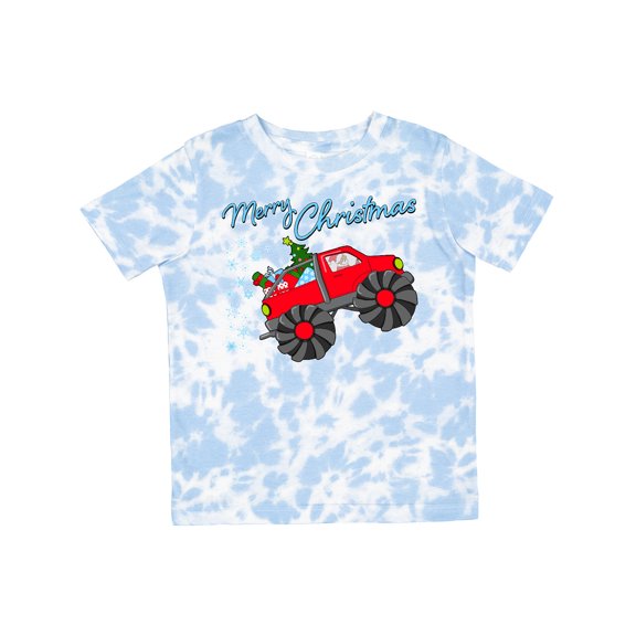 Inktastic Merry Christmas Santa Drives a Monster Truck Boys or Girls Toddler T-Shirt