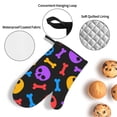 thumbnail image 4 of ZICANCN Oven Mitts and Pot Holders Sets, Colorful Spooky Dark Skulls Baking Sets Kitchen Heat Resistant 4 Pieces, 4 of 8