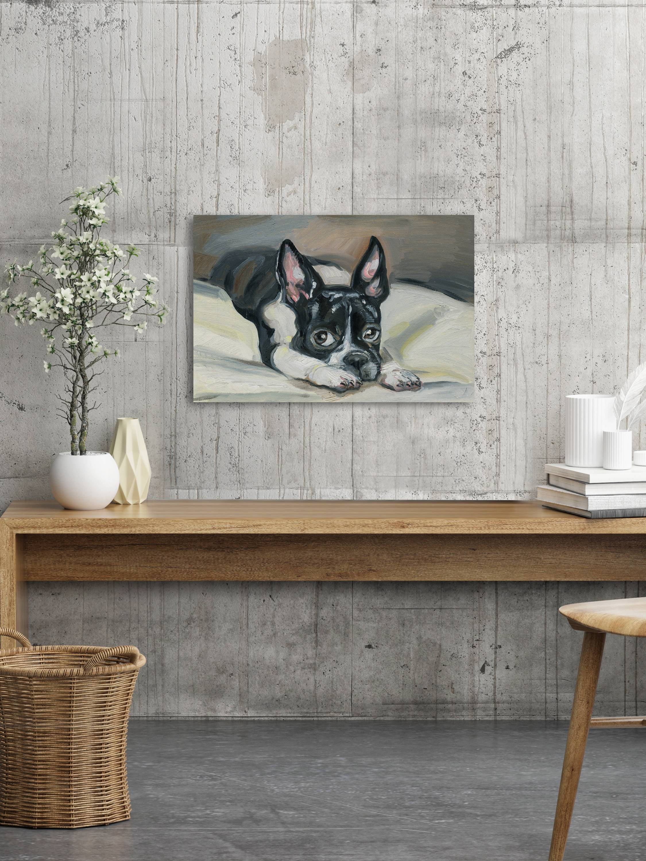 Marmont Hill Frenchie Eyes Canvas Wall Art