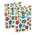 thumbnail image 2 of Flower and Fruits Notebooks 1-subject Journal 60 Sheets A5 College Ruled Paper Detachable Ring 8.3"x5.7", 2 of 8