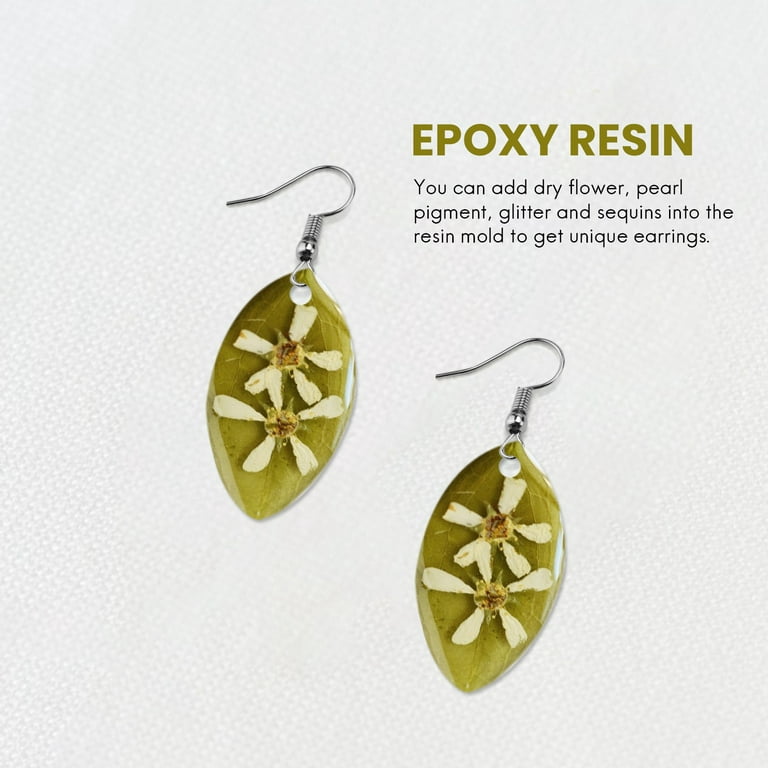 Silicone Earring Resin Molds Stud Jewelry Epoxy Craft Hooks Pendant Making  DIY