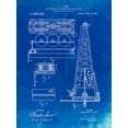 thumbnail image 2 of Borders, Cole 15x18 White Modern Wood Framed Museum Art Print Titled - PP66-Faded Blueprint Howard Hughes Oil Drilling Rig Patent Poster, 2 of 4