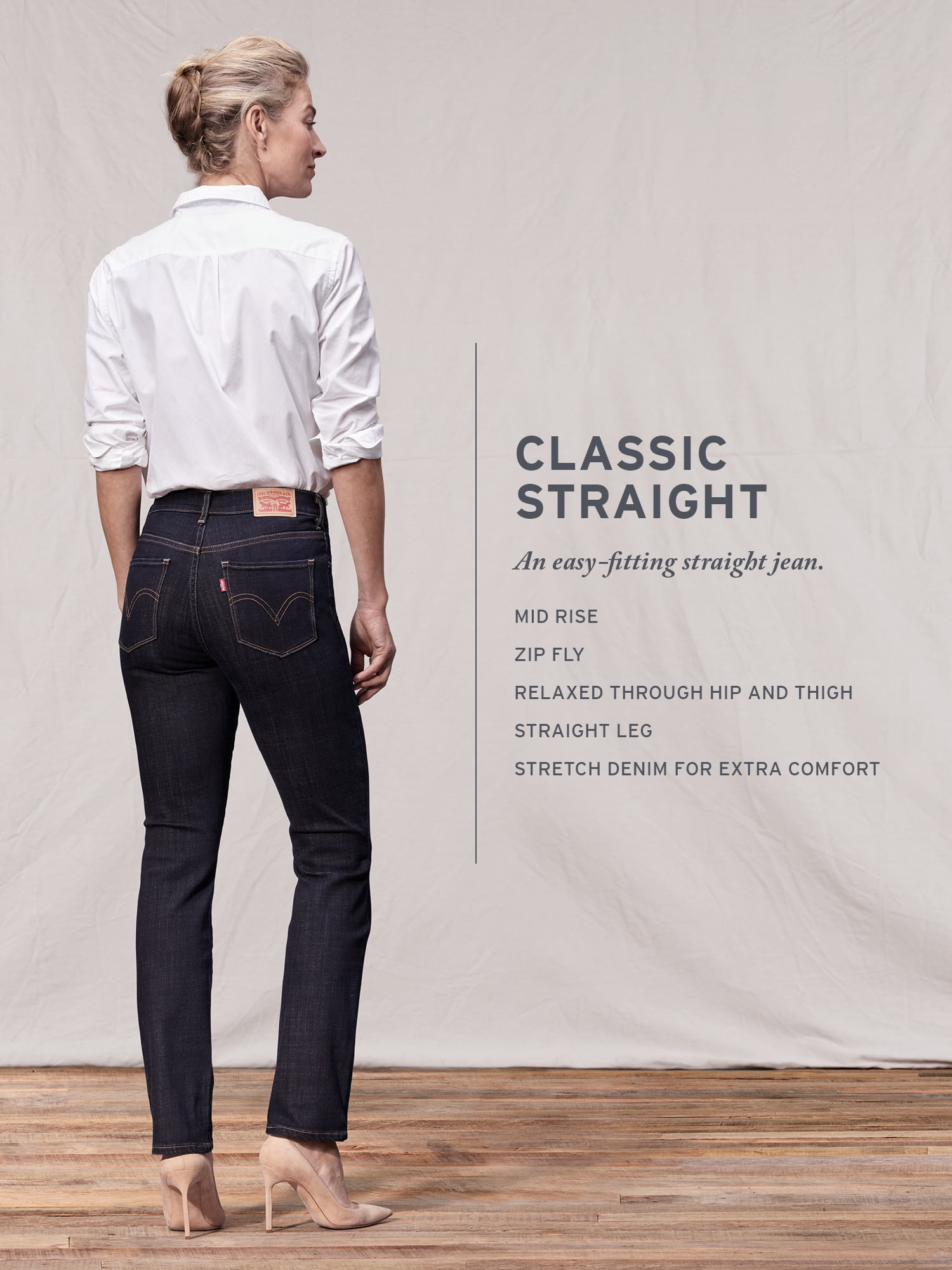 levi's mid rise straight