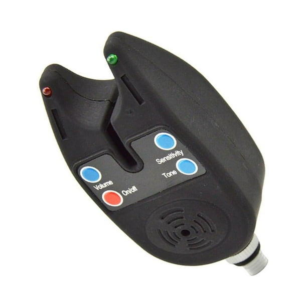 Alarma de mordedura de pesca Caña de pescar Conector Alarma de sonido sensible con luces LED Indicador electrónico para pesca diurna, pesca