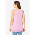thumbnail image 3 of Woman Within Plus Size Lace-Trim V-Neck Tank, 3 of 6