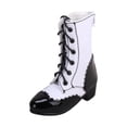 thumbnail image 1 of Figuras de acción a escala 1/4, botas de tacón bajo, botas para cuerpo femenino, ponibles para muñecas de 12 pulgadas. Blanco, 1 of 9