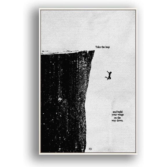 IDEA4WALL Framed Canvas Wall Art for Living Room, Bedroom Beautiful Quotes Canvas Prints for Modern Home Decoration Ready to Hang