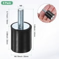thumbnail image 3 of Uxcell 8-Pack Soportes de Goma con Pernos M6 x 18mm Macho/Hembra D20mmxH25mm, 3 of 7