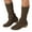 Brown, variant on Women's Ankle Boots Breathable Walking Riding Booties Knit Heel Dress Ballet Shoes