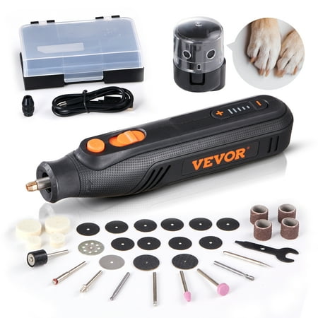 

VEVOR Rotary Tool Kit 5000-25000 RPM Variable Speed Rotary Tool Kit with A Universal Chuck 36 PCS Accessory Set for Pet Nail Grinding Sanding Polishing Carving Cutting and Polishing
