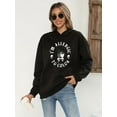 thumbnail image 3 of Women'S Halloween Hoodie - Wednesday Addams Inspired Graphic Pullover Sweatshirt, Black Hooded Sweater for Halloween Party Outfit, Casual Fall/Winter Clothing with Drawstring Hood, 3 of 6