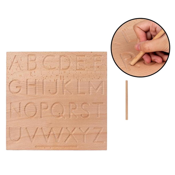 Material de aprendizaje Montessori tablero de rastreo del de reconocimiento de escritura de juguete para Alfabeto CUTICAT Tableros de rastreo Montessori
