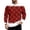 Red 12#, variant on Christmas Men Round Neck Long Sleeve Pullover T‑Shirt, Cute Festive Xmas Holiday Casual Top, Soft Breathable Winter Party Outfit, Versatile Daily Wear Shirts For Holiday Vermilion M