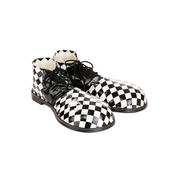 Adult Checkered Jumbo Clown Costume Shoes
