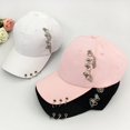 thumbnail image 3 of Hat Women‘S Korean Version of The Personality Chain Hoop Cap Baseball Cap All-Match Spring and Summer Sun Visor, 3 of 8