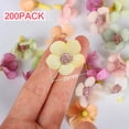 thumbnail image 2 of 200 piezas de adornos de flores artificiales de seda, miniflores, corona DIY para vacaciones, boda, fiesta, decoración del hogar, 2,5 cm, 2 of 5