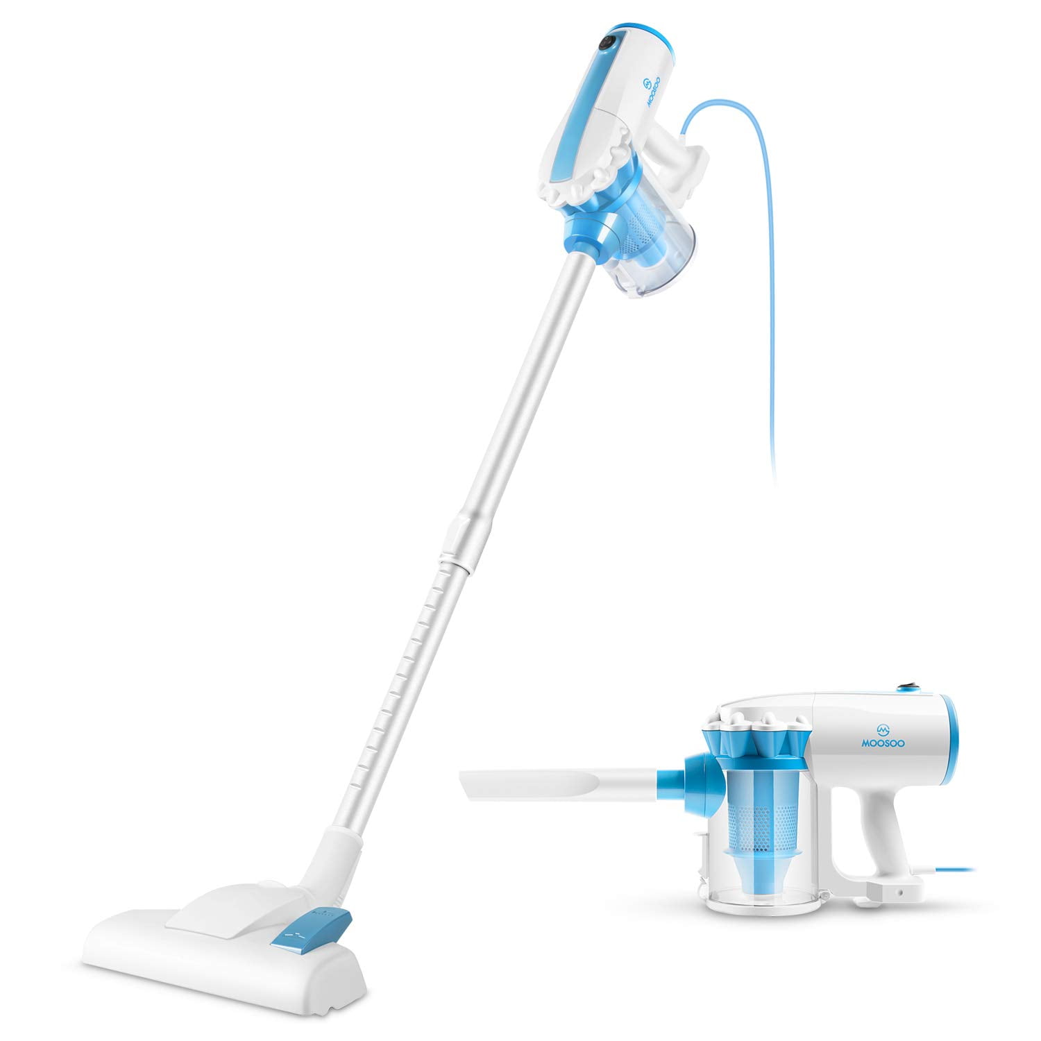 MOOSOO Vacuum Cleaner Corded 17KPa Suction Stick Vacuum 2 in 1 Vacuum