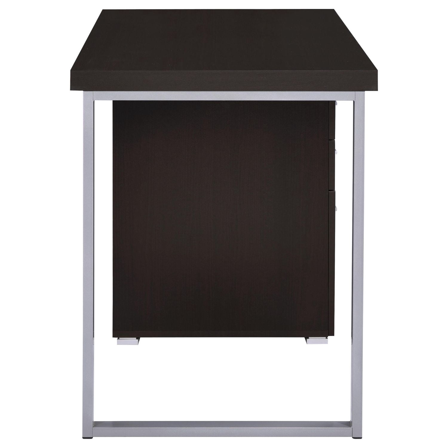 Asteroutdoor Cappuccino 3-Drawer Reversible Office Desk