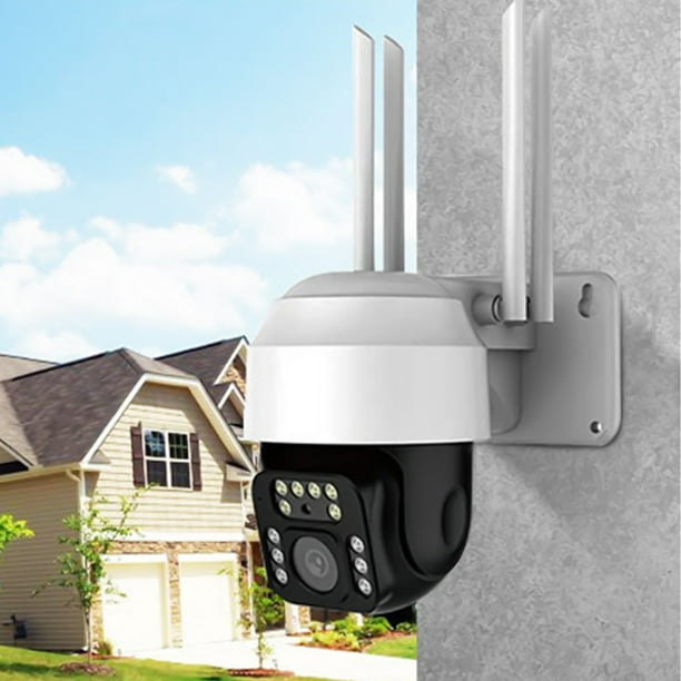 Cámara de seguridad digital de 3 MP, inalámbrica, para exteriores, con WiFi, vista de 360°, domo PTZ de 1296P, detección de movimiento, audio bidireccional, visión nocturna a color, cámara web WiFi.