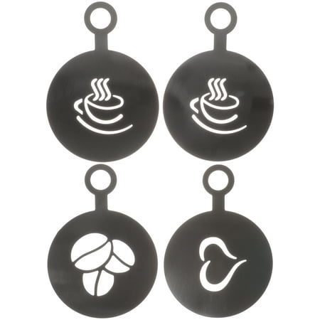 

4pcs Coffee Decoration Stencils Latte Art Stencils Decorative Coffee Stencils Cappuccino Stencils