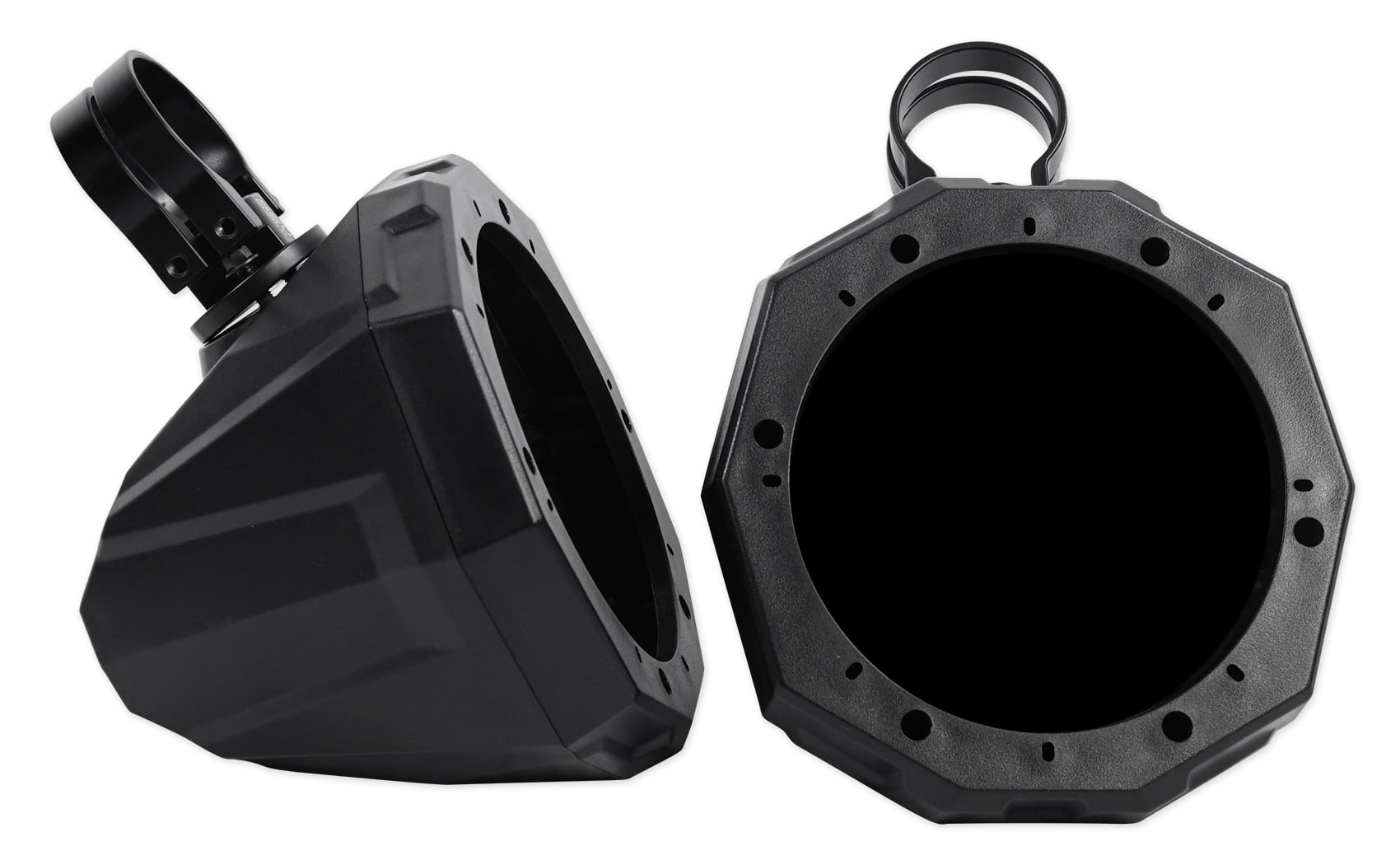 SSV Works US2-C65/200A Universal Cage Mount Pods Pair with 2 Clamps Loaded 6.5 Speakers 