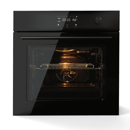 Single Wall Oven 24 Inch Electric, 2.5 Cu Ft Built-In Oven, 8 Cooking Modes 3000W, Touch Control Timer, Triple Glass Door for Kitchen
