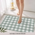 thumbnail image 3 of Green Farmhouse Door Mat&nbsp;Indoor Outdoor Entrance, Non Slip Rug for Kitchen Bathroom Entryway Rug, Buffalo Plaid Check Lattice White Grid Washable Doormat Floor Mat for Office 24x36 Inch, 3 of 8