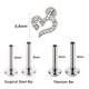 thumbnail image 1 of 1PC G23 TitaniumSteel 16G CZ Gem Moon Labret Lip Bar Ring Crystal Flower Ear Cartílago Tragus Helix Piercing Tornillo Fit Top 16g Tan Jianjun unisex, 1 of 2