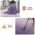 thumbnail image 5 of Purple Ombre Bathroom Rug 2'x3', Modern Gradient Abstract Art Low Profile Front Entryway Rug with Tassels, Woven Cotton Washable Kitchen Mat Carpet for Foyer Bedroom Back Door Decor, 5 of 9
