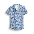 thumbnail image 3 of SCALES Wild Flowers Womens Short Sleeve Polo Marine, Large, 3 of 7