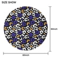 thumbnail image 2 of 60 Inch Round Lace Tablecloth Water Resistant Washable, Leopard Animal Print, 2 of 5