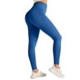 thumbnail image 2 of Womens Yoga Pants Seamless High Waist Athleisure Leggings for Fitness And Meditation Women's Yoga Leggings Dark Blue M, 2 of 4