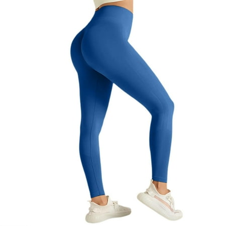 Glisme Yoga Pants Women Seamless Yoga Leggings High Waist Fitness Seamless Yoga Leggings Dark Blue