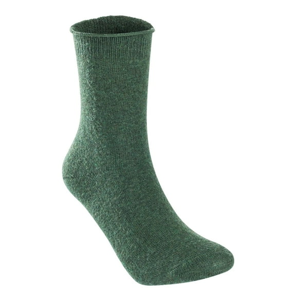 Lian Life Style Big Girls Women's 1 Pair Wool Crew Socks with Unique Designs, L1844, Size 6-9, Color Dark Sea Green