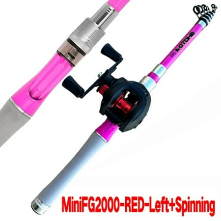 Telescopic Lure Fishing Rod Reel Combo Full Kit Carbon Fiber Pole Baitcasting/Spinning Wheel Outdoor Pesca Tool Set 1.5M-2.4M