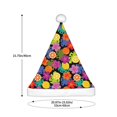 thumbnail image 3 of KLL Christmas Hats for Adults Plush Hawaiian Style Print Santa Hat Xmas Fluffy Santa Claus Hat for Women Men, 3 of 6