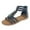 Blue, variant on Women's Flat Sandals, Women's Summer Dressy Flat Sandals Girls Comfortable Stappy Low Heel Sandals Beach Shoes