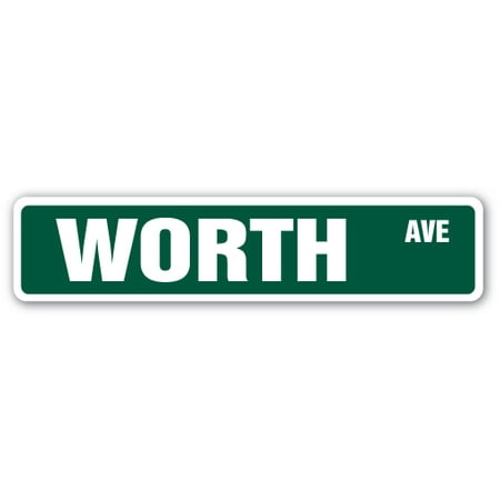 WORTH AVE Street Sign Florida shopping Palm Beach love | Indoor/Outdoor |  24