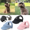 thumbnail image 3 of Pet Baseball Caps Cute Dog Sun Hats Puppy Wear-resistant Peaked Cap Summer Outdoor Sun-proof Universal Solid Oxford Caps ShopWise Round, 3 of 18