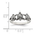 thumbnail image 3 of Sterling Silver Antiqued Turtle Ring, 3 of 6