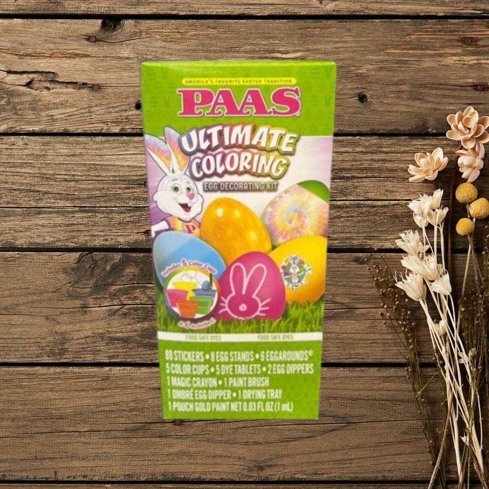 PAAS Ultimate Coloring Egg Decorating Kit (1 Pack) – Deluxe DIY Bundle with 88 Stickers, Gold Paint, 5 Color Cups, and Bonus LaPrima Morceau Bonbon