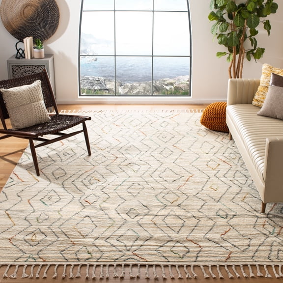 Safavieh Kenya Sylvanus Abstract Area Rug, Ivory/Multi, 9' x 12'