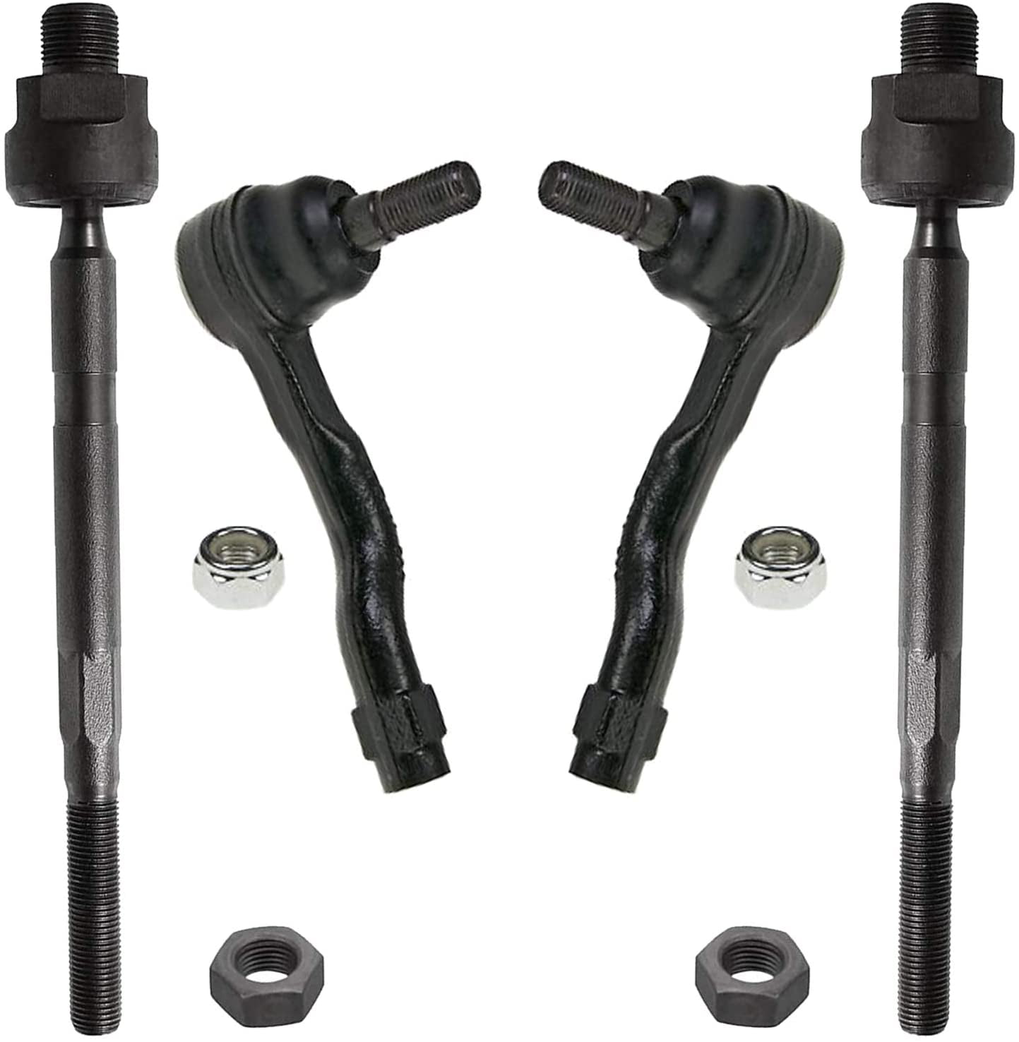 Front Inner and Outer Tie Rod Ends & Boots for 2003-2008 Infiniti FX35 Detroit Axle 2003-2008 Infiniti FX45 
